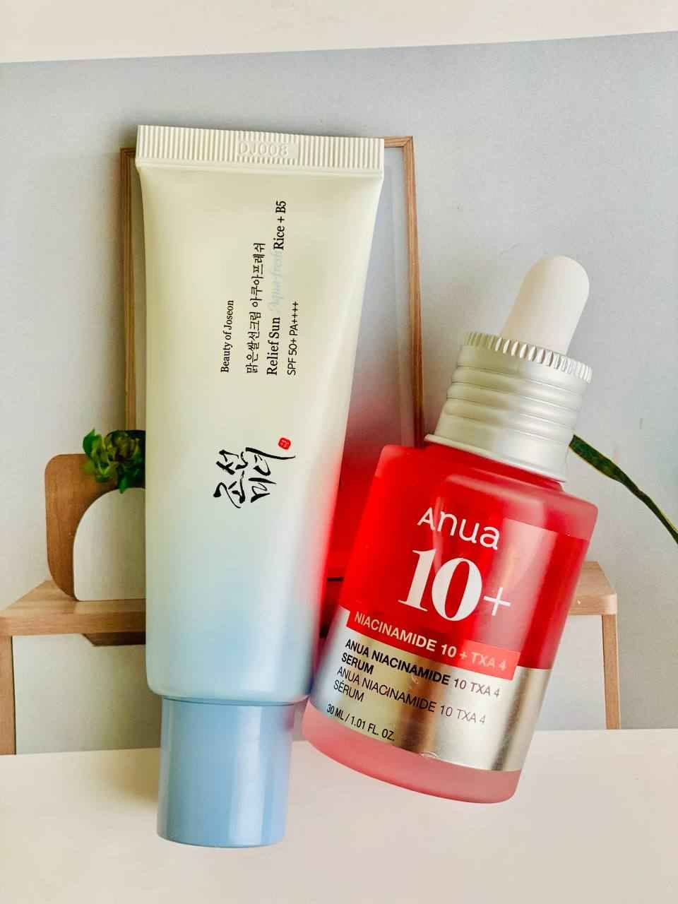 #عرض لمعالجة التصبغات والأثار من جوسون 🇰🇷✨

❤️سيروم Anua Niacinamide 10% + TXA 4%يستهدف البقع الداكنة والتصبغات وندبات ما بعد حب الشباب. يعمل على توحيد لون البشرة وتفتيحها.
🩵واقي الشمس Beauty of Joseon Relief Sun Rice + B5
يوفر حماية عالية من أشعة الشمس بعامل حماية SPF 50+ و PA++++.

#للحجز_والاستفسار_دايركت
#بوست + #ستوريات بغداد, العراق


**إذا كنت صاحب هذا الإعلان وتريد حذفه لأي سبب، رجاءا أرسل رسالة إلى الدعم الفني**