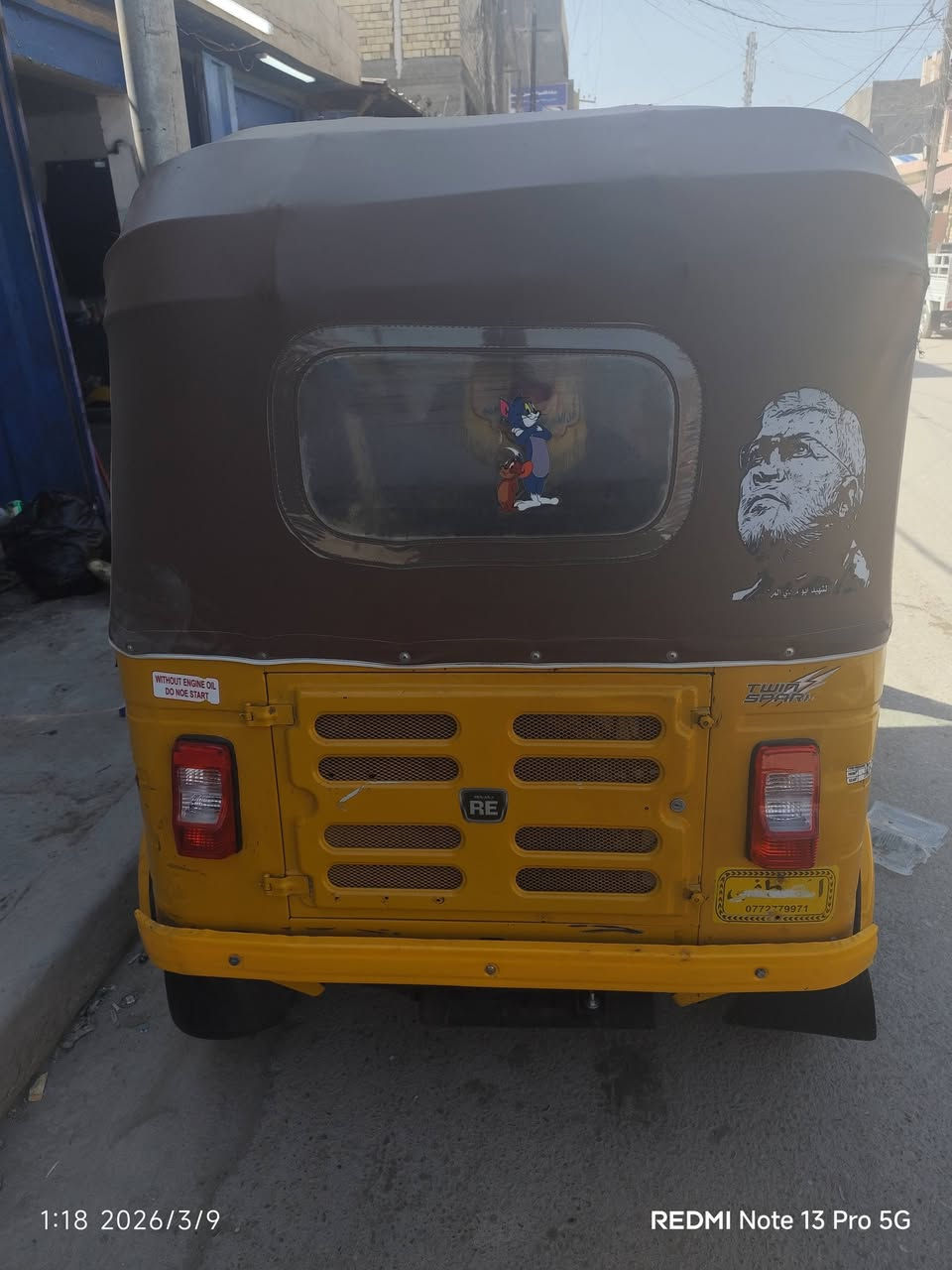 السلام عليكم تيك تيك 2018 للبيع مرقمه رقمه سنويه بغداد تيك تيك بلاديه فقط بس اللغود مرشوشات للاستفسار داخل الرقم ***********
