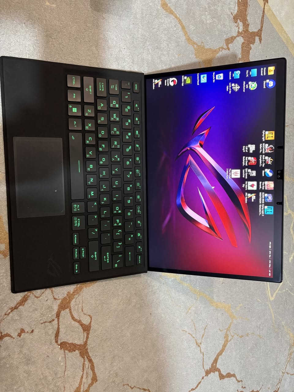 السلام عليكم
Asus rog flow z13 (2023) 13,4 GZ301VV-MUO06W 19-13900H RTX4060 16GB/ITB Win11
استخدام قليل ونظافة %100
I9-13900H
4060 8GB GDDR6
Ram 16GB 5200
1 Tb
IPS ROG Nebula 2560×1600 (QHD+) 165Hz
للتواصل خاص او
***********
