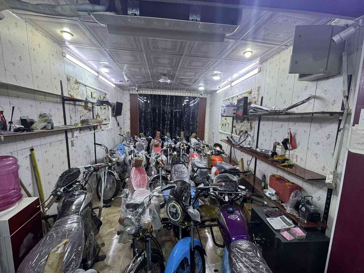 سلام عليكم توجد دراجات  بل قسط المريح مقدمه ١٠٠كل شهر ١٠٠العنوان حي المعلمين مجاور المعموري ابو كص***********
