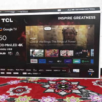 تلفزيون tcl c755 حجم 50 mnlid النظافة 100% ريمونتات ثنين قاعدة وسطية م...