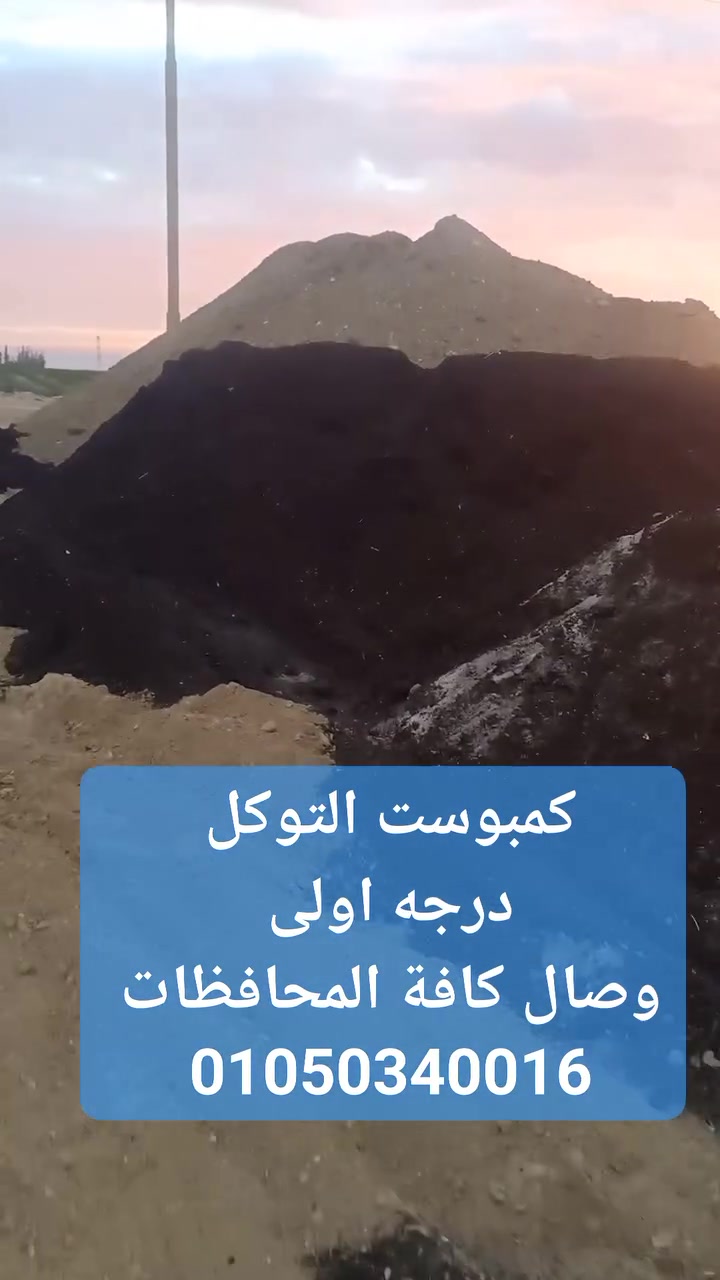 🚛 كمبوست التوكل للأسمدة العضويه   🌿

سر نجاحنا بسبب أن ورانا فريق عمل قوى قادر دايما يدور عالافضل والاحسن عشان نكون دايما فى حسن ظنكم  من اول ماتكلمونا لحد ما المحصول يكبر وتشوفوا النتيجه والفرق بنفسكم 👏
 كمبوست #التوكل هدفنا فقط ليس البيع .. هدفنا دايما تقديم منتج عالى الجودة ويزود الإنتاج 💚
 ودا بفضل الله اللى مميزنا عن أى شركة تانيه 🙏🙏

✅ خامة ممتازة – متحلل بالكامل
✅ غني بالعناصر الغذائية والمواد العضوية
✅ بيساعد على تحسين التربة وزيادة خصوبتها
✅ مناسب لكل أنواع المحاصيل والتربة

كل يوم بنكبر بخطوة جديدة 💪
وشكر خاص لعملائنا على الثقة المستمرة 👌
📍 كمبوست التوكل  ... معا نصنع الفرق  🌾
📞 للاستفسار والتواصل : 01050340016
                             #واتس01050340016
                                        01036936727
#سماد_عضوي #زراعة_طبيعية #قوة_الطبيعة #بيئة_نظيفة #خالي_من_الكيميائيات #منتج_محلي #العودة_للطبيعة #من_الأرض_للأرض #مزارع_عضوي #سماد_للمزارع #تسميد_عضوي #تحسين_التربة  #زراعة_منزلية
#زراعة_بدون_كيماوي #تربة_صحيةعضوي_100


**إذا كنت صاحب هذا الإعلان وتريد حذفه لأي سبب، رجاءا أرسل رسالة إلى الدعم الفني**