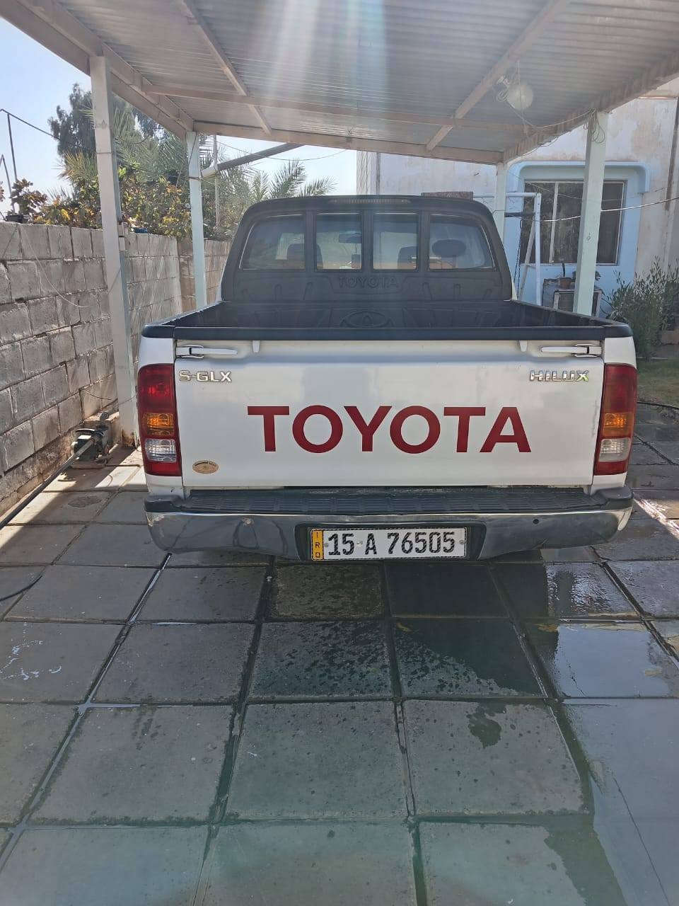 بيك اب تويوتا 2009
مكفولة من الصبغ والضربة
گشر بلادي ماعدا شبر بارد باب السائق فقط سونار موجود
گير مكينة جاهزة مكينة بيها تنقيص
شاصي 19 كويتي
السيارة استخدام شخصي عليها ادامة شاملة نوزلات فلاتر تخم بلكات أصلي كهربائيات شغالة
صدر جديد تخم تاير جديد
جاهزة من كلشي مال جناي 
رقم انگليزي شرط التحويل صاحبها بالديرة
السعر 167 وبيها مجال للشراي

مكانها القائم ناحية العبيدي

***********
