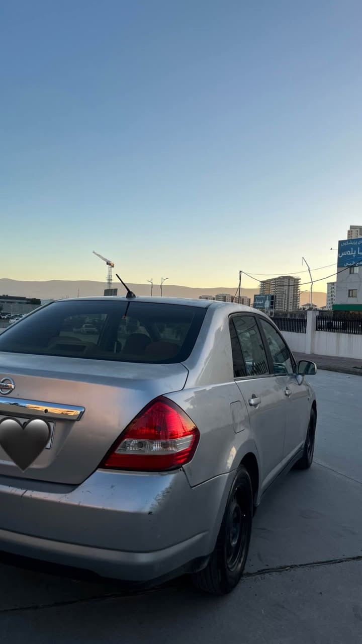 سڵاو نیسان تیدا مۆدێل ٢٠٠٧   سەیارەکە زۆر جوانوو بێ کێشەیە بێ مەسرەفە  سەنەوی تا ٢٠٢٧ تازەیە  بەشەرتی خەرامەو تەحویل سەیارەکە گێرو مەکینەی بێ کێشەیە   ٤ تایەو ویلی لۆکی لە ژێرایە      سعری 79$ معامەلە 0770 368 6358 السليمانية, العراق
