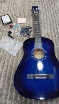 گيتار أكوستك • أزرق • ملحقات كاملة