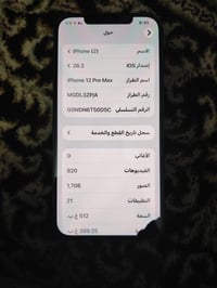 ايفون ١٢ برو ماكس • ٥١٢ • نقطة سودة بالشاشة