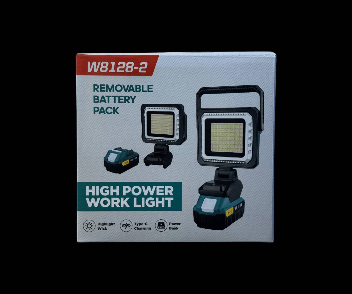 الاستخدامات

إضاءة مواقع العمل والورش والصيانة

مثالي للسيارات، الميكانيك، والكهرباء

مناسب للتخييم، الرحلات، والطوارئ

يُستخدم داخل المنزل أو خارجه في الأماكن ضعيفة الإضاءة

عملي للاستخدام أثناء انقطاع الكهرباء

المميزات

كشاف LED عالي القوة بإضاءة واسعة وقوية

بطارية Li-ion 18V قابلة للإزالة والتبديل

يعمل ببطارية مستقلة أو أثناء الشحن

يدعم الشحن عبر Type-C

تصميم عملي مع مقبض علوي للحمل

قاعدة متحركة قابلة للتعديل بزوايا متعددة

زرّان للتحكم (تشغيل  تغيير وضع الإضاءة)

جسم متين مناسب للاستخدام الشاق

استهلاك طاقة منخفض مع إضاءة عالية

محتويات الصندوق

كشاف عمل LED

بطارية Li-ion قابلة للإزالة (18V)

شاحن كهرباء

علبة حماية للبطارية

كرتونة المنتج الأصلية

الملاحظات

بلد الصنع: الصين

يُنصح بشحن البطارية بالكامل قبل أول استخدام

ارتفاع الكشاف 23 سم

عرض الكشاف 17 سم

لم يتم ذكر مدة التشغيل (كم ساعة)

لم يتم ذكر مدة الشحن

طول سلك الشحن 55 سم

التوصيل مجاني للجميع محافظات 