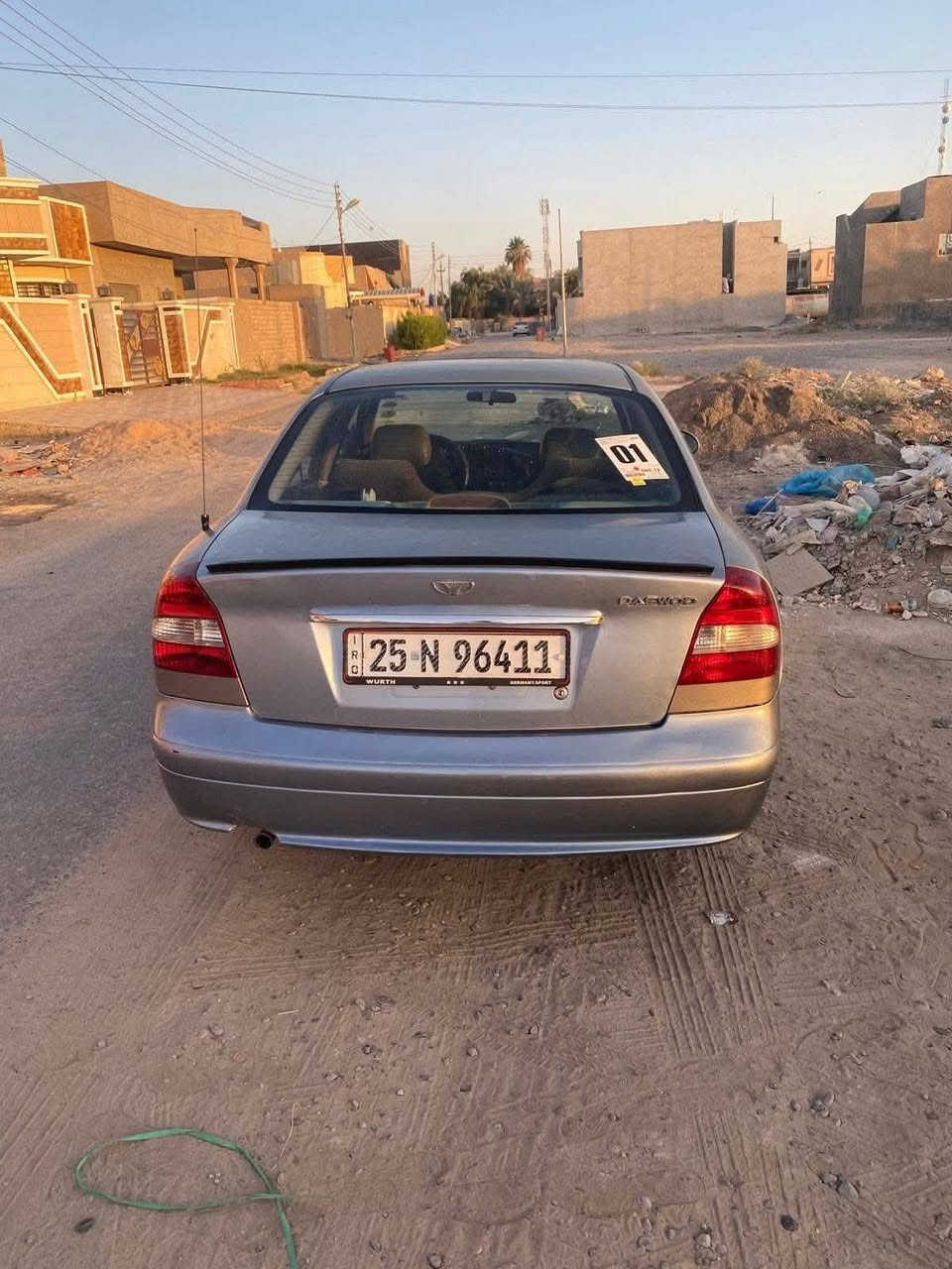 دايو نوبرا ٢٠٠١
رقم كركوك مشروع وطني بأسمي
تحويل ثاني يوم
كهربائيات شرط
كير شرط
مصبوغة عام 
صدر امامي وخلفي ممتاز
ملاحظة :المحرك كايم (محترك)
السعر ٤٢ وبي مجال
المكان صلاح الدين قضاء الدور
***********
