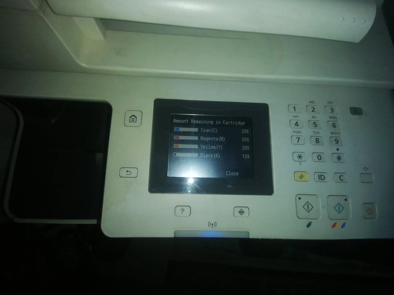 السلام عليكم
جهاز استنساخ  كانون ملون MF628CW
بيه واي فاي و فاكس و وسكان رايده ٢٠٠ الف بغداد البياع الشرطة الرابعه ***********
