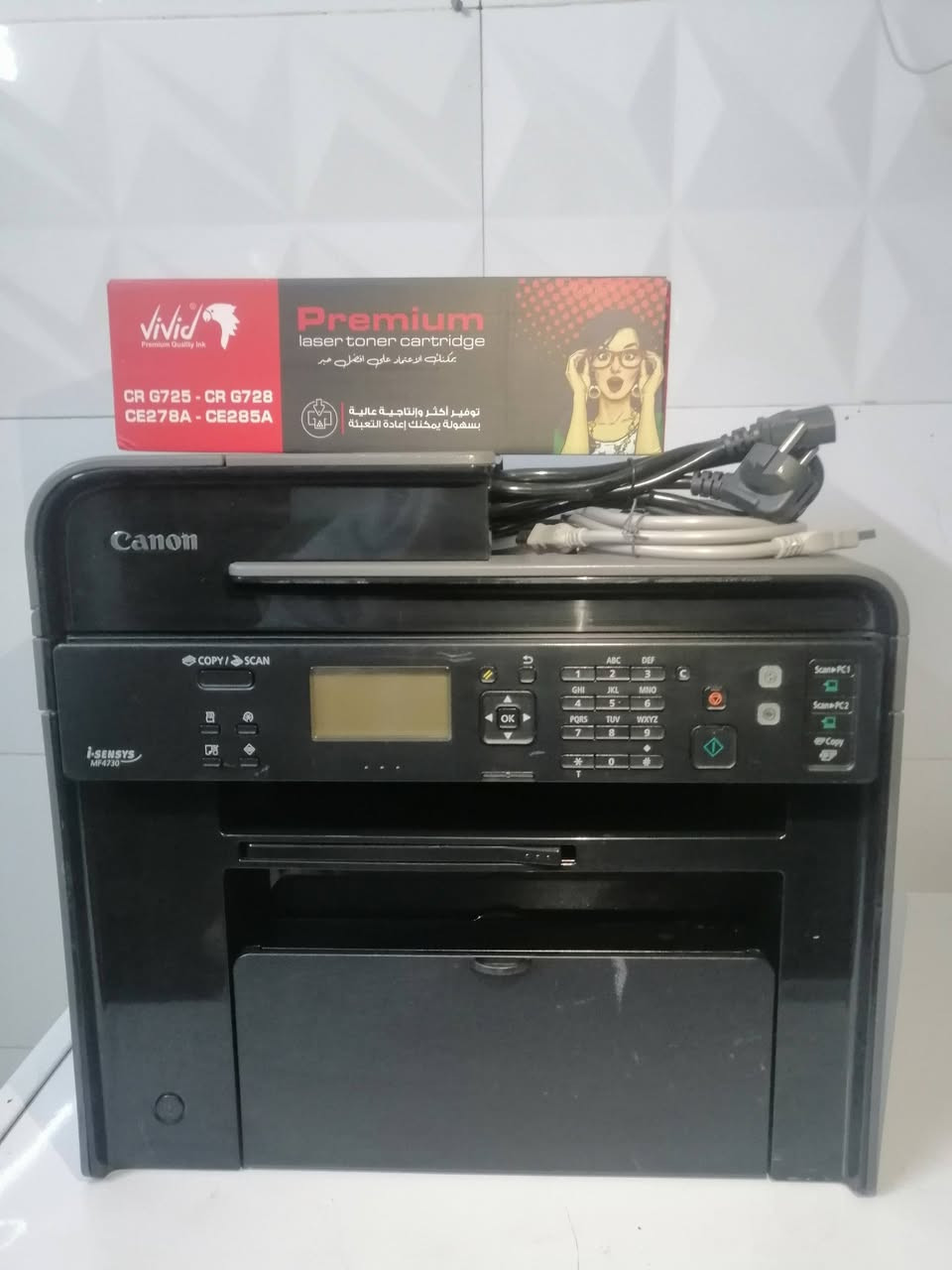 طابعة كانون MF4730
ابيض واسود ليزري
نظيفة جداااا جدااااا 
نسبة النظافة 95٪
 فيدر 
سكنر
 سحب
 استنساخ
٢٠ نسخة بلدقيقيه 
طابعة غنية عن التعريف وتتميز بالمتانة و السرعة العالية
استنساخ و سكنر وطباعة من الحاسوب والموبايل
كاترج باودر سعر الكاترج ب 7 الالف دينار يكفي 2000 نسخه
الطابعة مع ملحقات وكيبل بور كهرباء وكيبل طباعة
مكان بغداد الكرخ للاستفسار خاص


**إذا كنت صاحب هذا الإعلان وتريد حذفه لأي سبب، رجاءا أرسل رسالة إلى الدعم الفني**