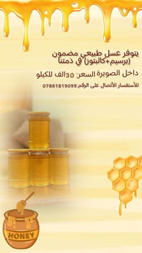 على بركة الله تعالى ... يتوفر عسل طبيعي مضمون و بذمتنا السعر للكيلو ال...