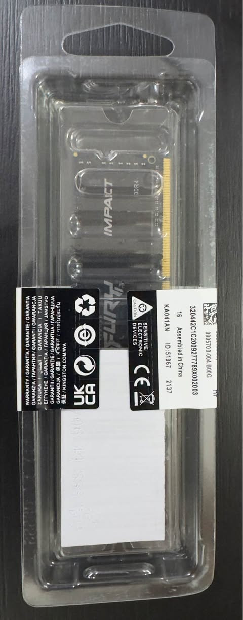⚡ أهم المواصفات والميزات:
• النوع والحجم: رام DDR4 بحجم 8GB مخصص لأجهزة اللاب توب (SO-DIMM).

• السرعة والتردد: يأتي بتردد عالي 3200MHz لضمان أسرع نقل للبيانات واستجابة فورية.

• توقيت ممتاز (Latency): يدعم توقيت CL20-22-22 المتوافق والمستقر مع المعالجات الحديثة.

• التوافق الكامل: يدعم معالجات Intel ومعالجات AMD بكفاءة تامة وبدون أي مشاكل توافقية.

• كسر السرعة التلقائي (Plug N Play): يتعرف على أقصى سرعة يدعمها اللاب توب تلقائياً بدون الحاجة للدخول وتعديل إعدادات الـ BIOS.

• استهلاك طاقة منخفض: يعمل بفولتية 1.2V  ليوفر في استهلاك بطارية اللاب توب ويقلل من الحرارة.

• الحالة: جديد تماماً (مغلف بالعلبة الأصلية من الوكالة بنسبة 100% كما موضح بالصور).

• التوصيل: متوفر خدمة توصيل 

💰 السعر: 50,000 دينار عراقي فقط! أربيل, العراق


**إذا كنت صاحب هذا الإعلان وتريد حذفه لأي سبب، رجاءا أرسل رسالة إلى الدعم الفني**