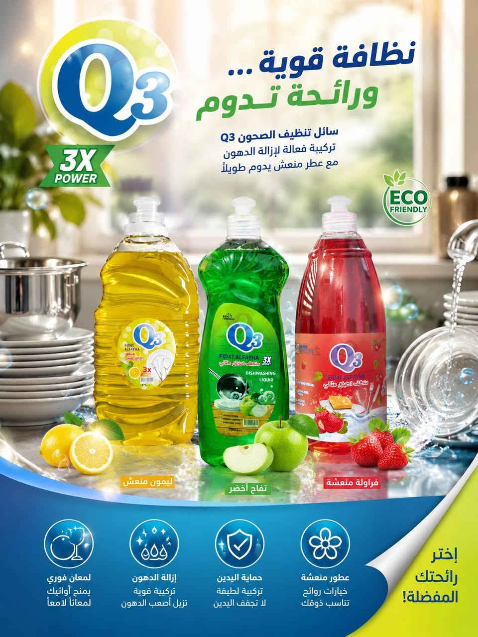 ✨ تنوّع يلبّي كل احتياجاتك!

منتجاتQ3 للمنظفات تقدّم لك جودة عالية وتشكيلة متكاملة من المنظفات المنزلية والعناية، لتكون الخيار الأول لكل بيت 💙

للطلب
📲***********
