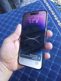 ايفون14برو ماكس شرق أوسط ذاكره 256 بنفسجي جهاز بطاريته 79 وبدلت بطاريت...