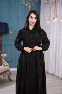 فستان نسائي • سواد فاحم • فري سايز