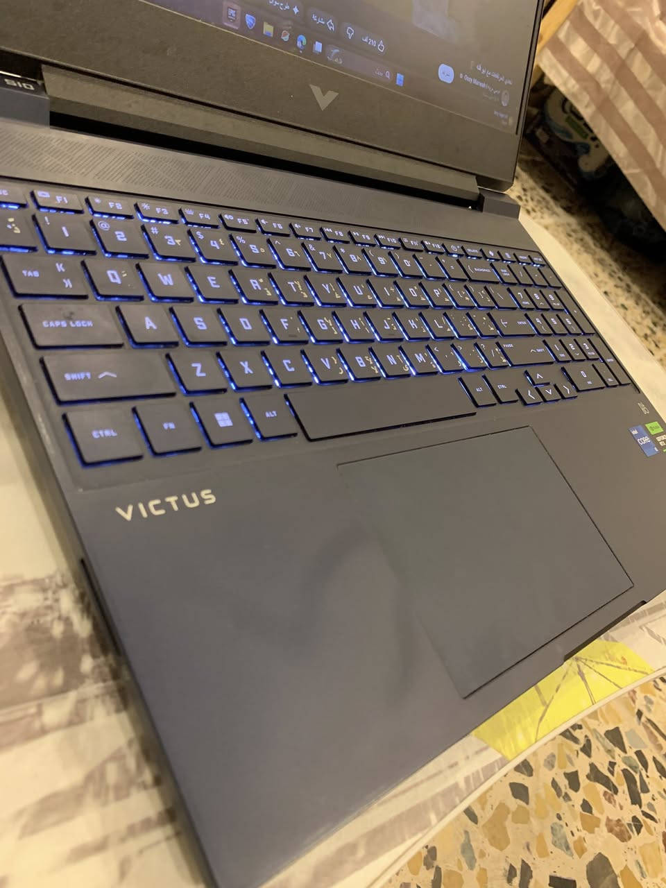 للبيع لابتوب :
HP Victus 15

ذاكرة ٥١٢ والرام ٨ يتمدد إلى حد ٦٤ 
كرت شاشة (RTX3050)GB4

الشاشة فول HD 144 هرتز 
معالج كور I5 جيل 12

الجهاز مستعمل شي بسيط بعدة بحالة الوكالة ومن أقوى الأجهزة بالاستعمالات الهندسية وشحنة ممتاز 
السعر 750 ألف بيها مجال بسيط 
للتواصل واتساب 
***********
