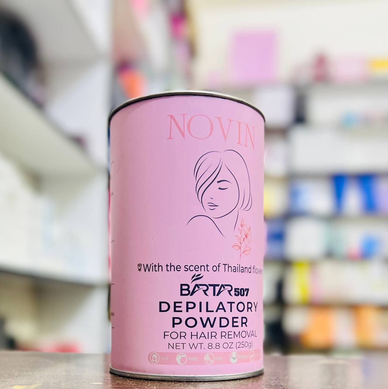 بودرة "نوفين" (NOVIN) المزيلة للشعر برائحة زهور تايلاند 🩷✨
تستخدم لإزالة الشعر من الوجة 🫧
🩷مصممة لإزالة الشعر بسرعة وفعالية، وتمنح بشرة ناعمة من أول استخدام 
🩷 حل سريع وعملي لبشرة ناعمة خلال دقائق. 
تساعد على تقليل نمو الشعر مع الاستخدام المنتظم (للمنتجات المشابهة). 
بدون ألم وطبيعية وآمنة (للمنتجات المشابهة).


**إذا كنت صاحب هذا الإعلان وتريد حذفه لأي سبب، رجاءا أرسل رسالة إلى الدعم الفني**