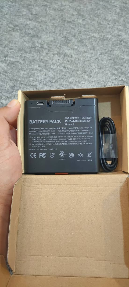 متوفر بطارية jbl exstrem 4 وترهم ل jbl partybox stage 320
جديد لوك السعر 35 الف مع التوصيل


**إذا كنت صاحب هذا الإعلان وتريد حذفه لأي سبب، رجاءا أرسل رسالة إلى الدعم الفني**