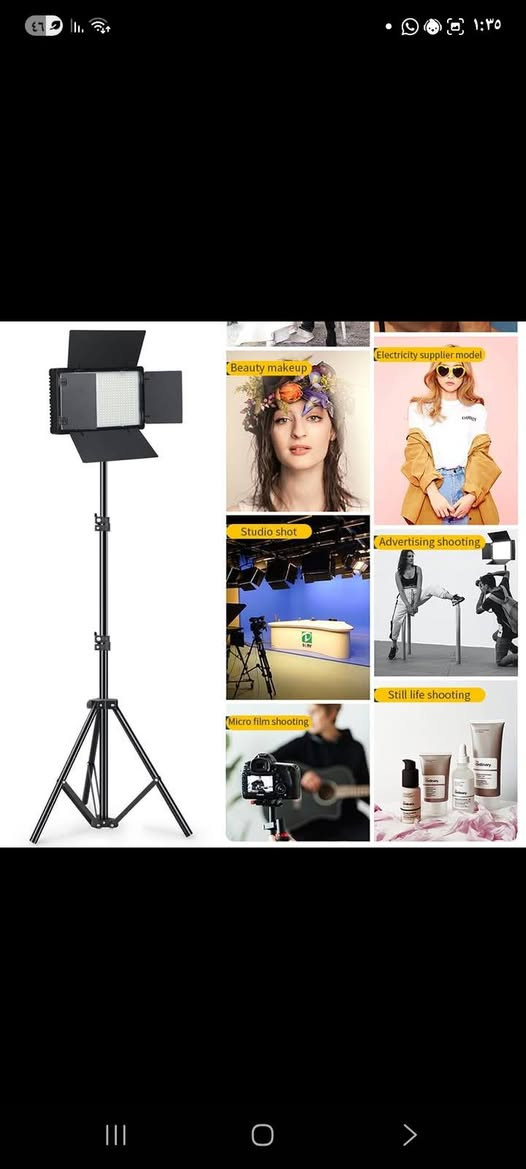 يابة للي يدور نظافة وشغل احترافي، عندي هاي الإضاءة Varicolor Pro LED 800 للبيع. القطعة نظيفة جداً ومثالية لجماعة اليوتيوب، التيك توك، أو المصورين.
​✅ المميزات اللي تخليك تشتريها:
​تحكم كامل: تغير لون الإضاءة من الأبيض الثلجي للأصفر الدافئ (حسب جو التصوير).
​قوة الإضاءة: تعطي وضوح عالي للفيديو والصور.
​كاملة الملحقات: تجي وياها ستاند (حامل)، والشاحن، والأهم من هذا بطاريات ثنائية يعني تصور وين ما كان حتى لو ماكو كهرباء! 🔋🔋
​💰 السعر: 50 ألف دينار (وبيها مجال كلش بسيط 
📍 المكان: كربلاء.
​📞 للتواصل والاستفسار (اتصال أو واتساب):
***********
