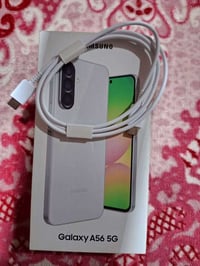 سامسونج  A56  ذاكره 256  عشوائيه 12  كامل ملحقات الاصليه نضافه 100 است...