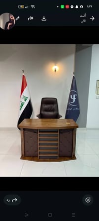 ميز مكتب قياس 120مستخدم شهر فقط جديدي كلش السعر 110مع كرسي دوار جوزي م...