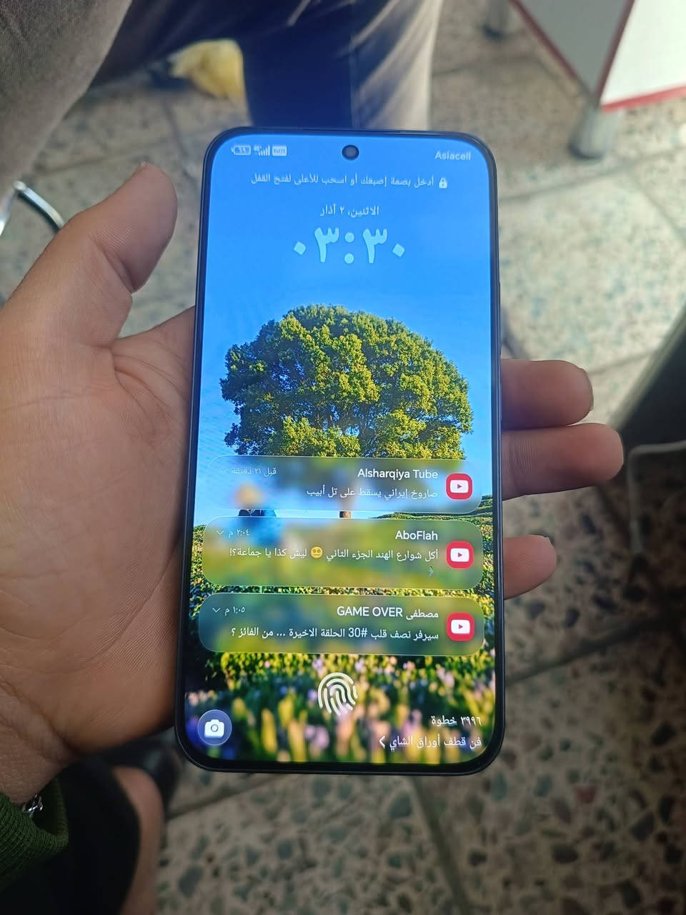 السلام عليك شباب هونر 400 الجهاز جديد كلش اخو الجديد ذاكره 512 غراضه كلهة كامله بي فقط شخطة بلشاشه مصورهة سعره 400 وبي مجال قليل مكاني بغداد مدينه الصدر قطاع 67 
***********
