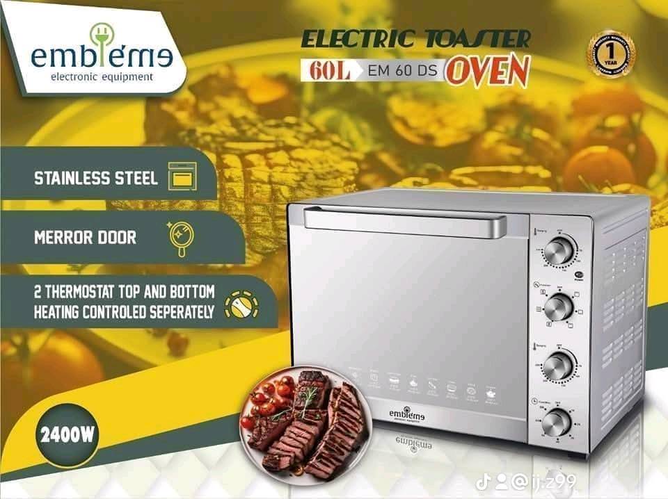 فرن 60 لتر ستانلس ستيل من ماركة امبليوم 
🔺هيتر تحكم منفصل الاعلى والاسفل .
 8 هيترات حلزونية عكس باقي الانواع 
 🔺شواية دجاج دوارة .
🔺صينية عدد 2 .
 🔺 شبكة .
 🔺 مروحة لتوزيع الحرارة .
 🔺 ضوء داخلي .
🔺باللون الفضي  .🔺جامة البوابة مراية .
🔺ثرموستات تحكم بدرجة الحرارة .
🔺 5 عمليات في الفرن .

🛑مع ضمان حقيقي لمدة سنة من تاريخ الشراء🛑 

‏‎للحجز والاستفسار مراسلتنا او
*********** واتساب
التوصيل لجميع المحافظات 🇮🇶 
