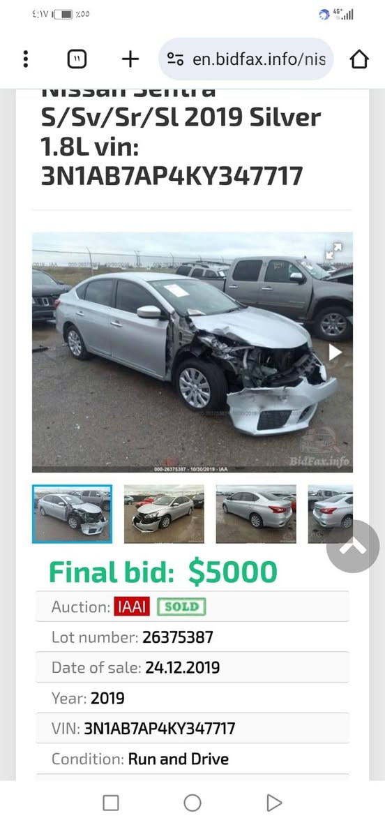 سلام عليكم سنترا ٢٠١٩(s) رقم بغداد الجديد السنوية لحد ٢٠٣٠
ماشيه ٩٣ ميل
سياره جاهزه محرك مكفول
ادامه كامله ع كير دهن فلاتر قبل سبوع بدلته
الحادث جاملغ حافه البنيد فقط بدون شاصي دواخل لغد بدون ايرباك صوره حادث بالصور 
السعر ١١٥ بيها مجال
***********
