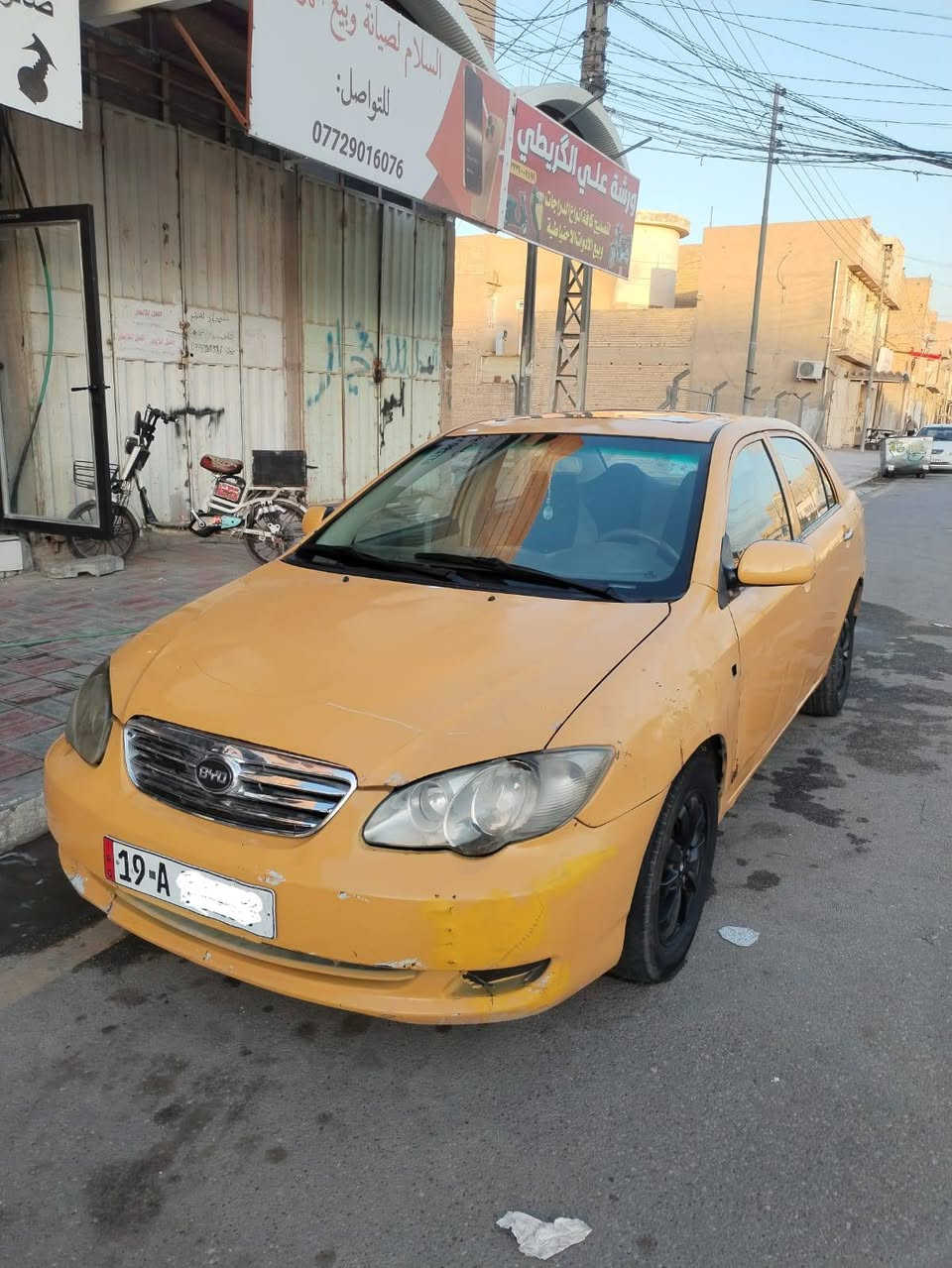 بي واي دي اف٣
اوتوماتيك بلادي
گير ومحرك مسيبوشي لانسر
2012  رقم كربلاء بأسمي قبل شهر دخلت هزه 
غرامات وهيئه  صفر 

بيها جراد 
وجاملغ امامي 
العنوان كربلاء حي السلام قرب دفاع المدني 
***********
غسلت المحرك بالفاره قبل يومين  وصارت تشتغل تك
بس تمشي
تبريد ثلج
حداديه جديده
السعر ب42 $
