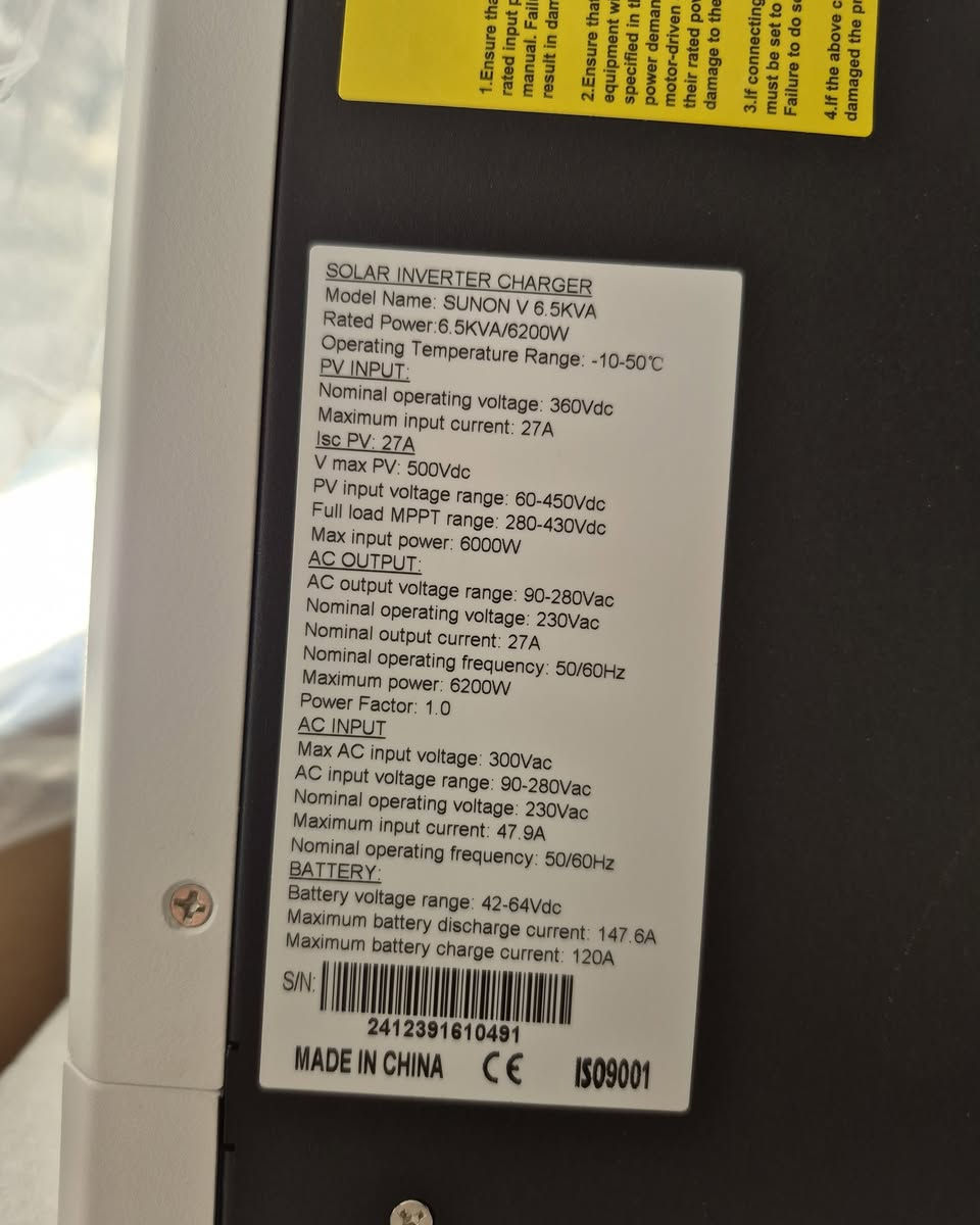 🔥 وصلت دفعة جديدة

بطاريات وانفرترات SAKO الأصلية

⚡ انفرتر هايبرد
6.2KW
موديل SUNON V

🔋 بطارية ليثيوم LiFePO4
51.2V
300AH
15KWH

✔ أداء قوي
✔ عمر طويل
✔ مناسب للمنظومات الشمسية
✔ يدعم WiFi

📦 كميات متوفرة

📞 للاستفسار أو الطلب:
***********
***********
