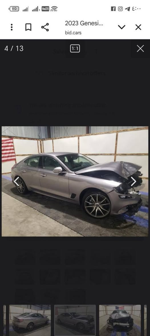 سلام عليكم للبيع G70 موديل ٢٠٢٣ بدون لوحات
الحادث فقط بنيد ودعاميه اماميه كما موضح بل صور
المسافه المقطوعه 12 الف فقط زيرو
المواصفات فول بأستثناء البنوراما
المحرك 2000 تيربو
4 سلندر
الداخل لون ابيض
سياره وضع الشركة جديده
صبغ فقط البنيد الدعاميه نفس لون بلادي
ارباك فقط دركة
لا لغود ولا شاصي فقط بنيد 
مكانها بغداد
السعر المطلوب ٢٢ الف دولار وبيها مجال
تفتصيل اكثر تواصل ع هذا الرقم ***********
