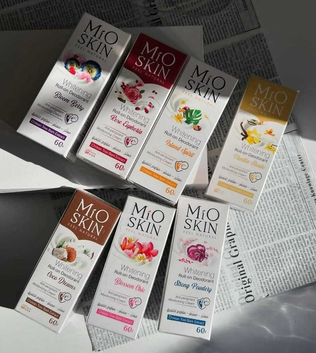 ‏Mio skin
معطر رول مايو سكن
👈🏻مانع تعرق 💧بخلاصة الاعشاب والفواكهه الطبيعيه

ومعطر ومبيض بنفس الوقت✅
مضاد للتعرق💧 ومفتح ‏MIO SKIN😍

رول مزيل تعرق ومفتح للبشره 
بعطور فواحه وثباتيه 24 ساعه 🔥
طبي لا يسبب اي تحسس او اسمرار  للمنطقه 
غني بمادة اللوميسكين الطبيعيه التي تعمل على تفتيح منطقة الابط والتخلص من ظهور البقع الداكنه
يوفر حمايه ل24 

‌‎
ويعمل على ازالة التصبغات🍂ويمنع ظهورها مجددا 👍🏻
يؤمن حمايه طوال النهار
مناسب للبشره الحساسه✅

لا يترك اثر ع الملابس👚👕 حتى السوداء
متوفرلدى  كوزمتك زيد العاني 
الرمادي -شارع الاطباء -فرع الشورجه 
بوجد خدمه توصيل لجميع المحافظات ***********
