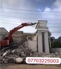 عملي تفليش وهدم البيوت والبنايات وقلع القطع ودفنها وحدلها طبقتين أو ثل...