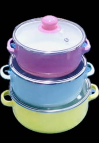 طقم قدور • غير لاصق • ٣ قطع