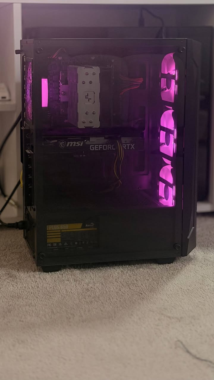 Case black
Gpu RTX 3060 MSI 
CPU I512400F
H610 Gigabyte
M.2 nvme 1T
Ram 8*2 3200 teamgroup t force
Psu 650w
Cooler ag 400
 Case +4fan
مكاني كربلاء سعر ٨٥٠.٠٠٠ الف
 كيس كلش نظيف استخدام بسيط


**إذا كنت صاحب هذا الإعلان وتريد حذفه لأي سبب، رجاءا أرسل رسالة إلى الدعم الفني**