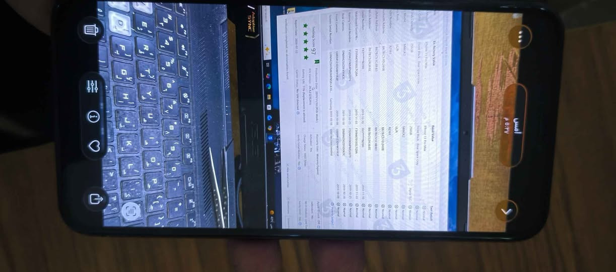 ايفون 11 برو ماكس ذاكرة 256 بلادي مامفتوح كلة يقره بالحاسبة نورمال كل قطعة اصلية 
نظافة 90% مابي لاضربة ولاشخط
بصمة الوجة شغالة💚
بطارية 71% صرف طبيعي لان اصلية 
خط واحد ✅
كامرة خلفية وامامية زلال
للبيع بسعر 320 الف 
مكاني فلوجة او صقلاوية 
*********** متوفر واتساب الفلوجة, الأنبار
