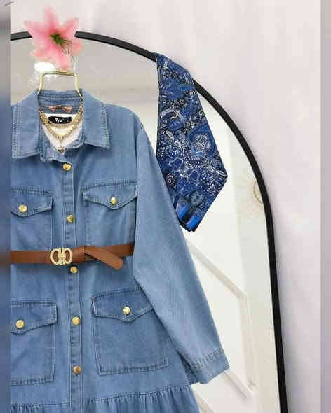 فستان جينز انيق كوالتي عالي 
سعر 15  الف 
قياس 48/46/44/42/40/38/
الحجز واتساب ***********
