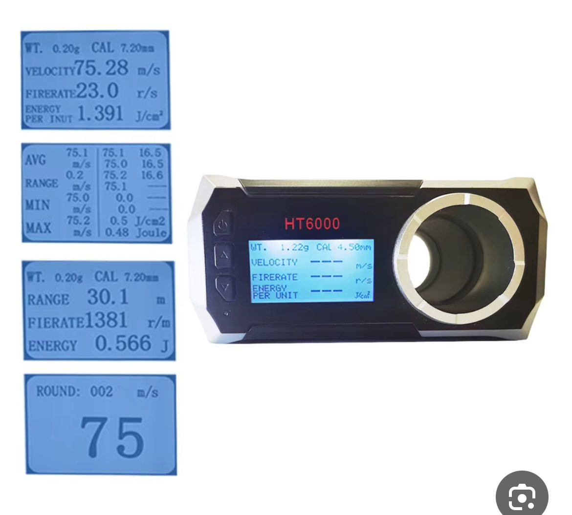 السلام عليكم
من رخصت اخوانه بالقوات المسلحة😄 والامن الوطني 

قطعه امزون مرتبه وبالكارتون شرط 
لقياس سرعة اطلاق الرصاص 
ومعدل الاطلاق السريع او المفرد 
وبعد بيه هواي امور 📌

التفاصيل من المواقع 
هذا الجهاز هو جهاز اختبار سرعة الرصاص HT6000 لقياس سرعة وقياس طاقة كرات الرماية، وإليك أبرز مواصفاته:     سرعة الفوهة: تتراوح بين \(2\) و \(1500\) متر في الثانية. معدل إطلاق النار: من \(0\) إلى \(3600\) طلقة في الدقيقة. الطاقة الحركية: يقيس طاقة تصل إلى \(999\) جول. المميزات: يعمل في الأماكن المظلمة أو المضيئة، ولا يتأثر بتدفق الهواء أو الضوء

ملاحظة: يرجى استخدامه بحذر ومسؤولية ووفقاً للقوانين المحلية
اعلى سعر ابيع 📌


**إذا كنت صاحب هذا الإعلان وتريد حذفه لأي سبب، رجاءا أرسل رسالة إلى الدعم الفني**