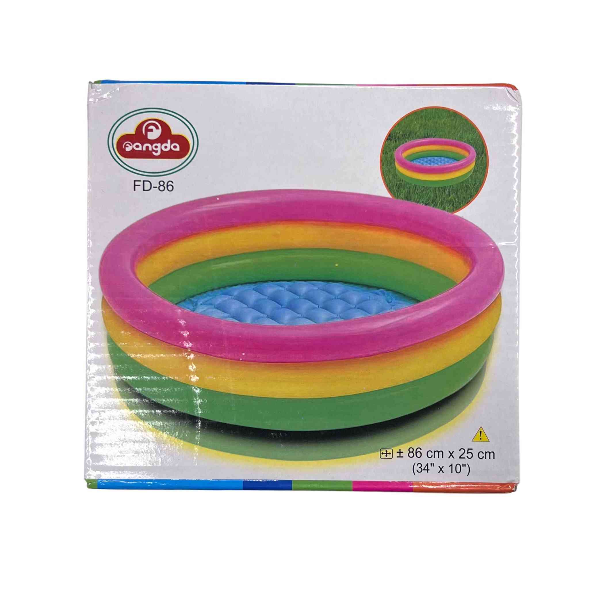 مسبح أطفال قابل للنفخ ملون 86×25 سم – Pangda FD-86

• تصميم قابل للنفخ بألوان زاهية (وردي، أصفر، أخضر) يجذب الأطفال بصريًا.

• مصنوع للاستخدام المنزلي مع ضرورة إشراف شخص بالغ أثناء الاستخدام.

• الموديل: FD-86
• النوع: مسبح أطفال (Baby Pool)
• الشكل: دائري
• الأبعاد: 86 سم × 25 سم (34 × 10 إنش)
• الاستخدام: خارجي ومنزلي بغداد, العراق


**إذا كنت صاحب هذا الإعلان وتريد حذفه لأي سبب، رجاءا أرسل رسالة إلى الدعم الفني**