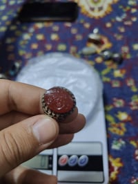 عقيق يماني • مختوم • فضة اصلية