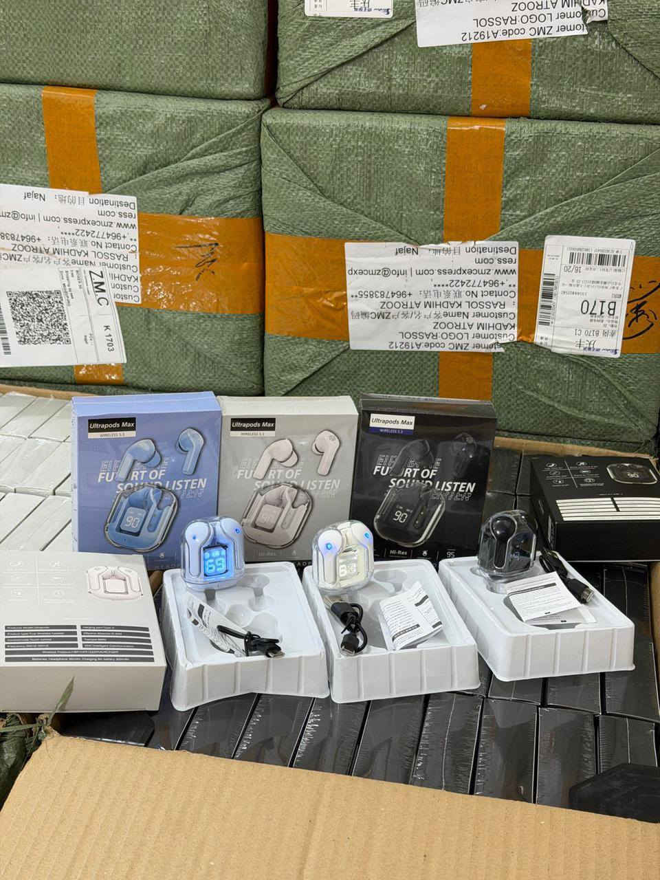 سماعات ايربود تشتغل لمس وتجي شحن وياها كيبل تيبسي وتجي السماعه واتر برو ضد الماي سماعه مرتبه السعر 5 سارعو بالحجز الكميه قليله للحجز والاستفسار التواصل عبر الرقم ***********
