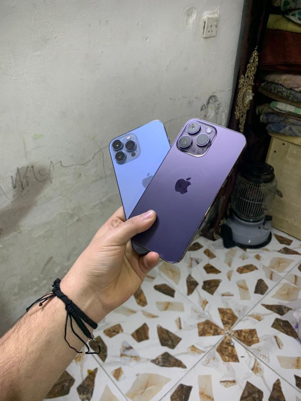 14برو ماكس
256بطاريه79

ماستر شرق اوسط 

ألون البنفسجي كله شغال

كامرات✅اتصال ✅سيمكرت✅فيس متوقف الباقي مكفول  النضافه كدامك مابي مشكله الجهاز

السعر500وبي مجال 
الثاني 

13برو ماكس

256بطاريه100مستبدل

ألون البحري كله شغال 

كامرات ✅اتصال✅سيمكرت✅فيس يشكل مرات يشتغل ومرات لا✅بدون عطل أو مشكله     نضافه قويه

شاشه 3خيارات مستبدل مال شركه شرط 

120هيرتز وين متريد افحص  

السعر475وبي مجال

مكاني بغداد مدينه الصدر الاجهزه يرهمن مراوس ويرهمن بيع راسلني وتدلل رقمي ***********
