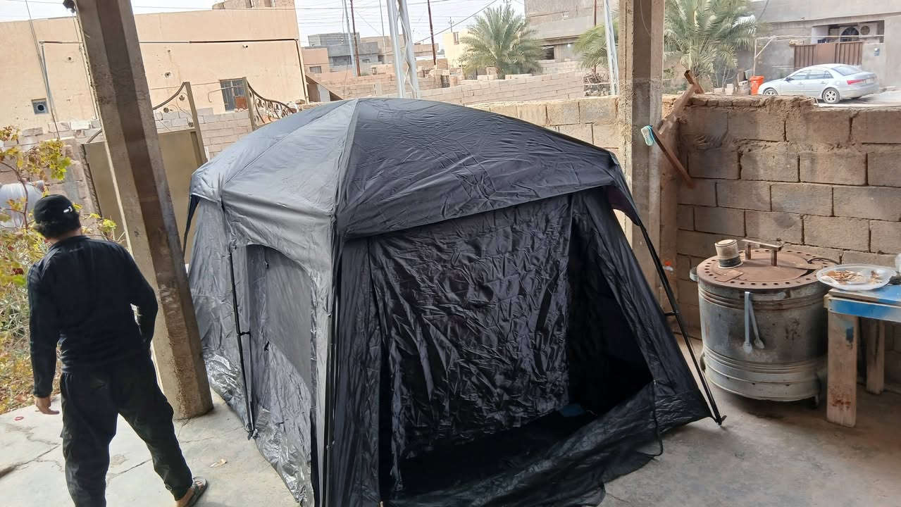 السلام عليكم
يوجد خيم انواع واحجام
خيمة الطول 3.8
والعرض 2.5
السعر 100 الف الاتصال على الرقم *********** او ***********
