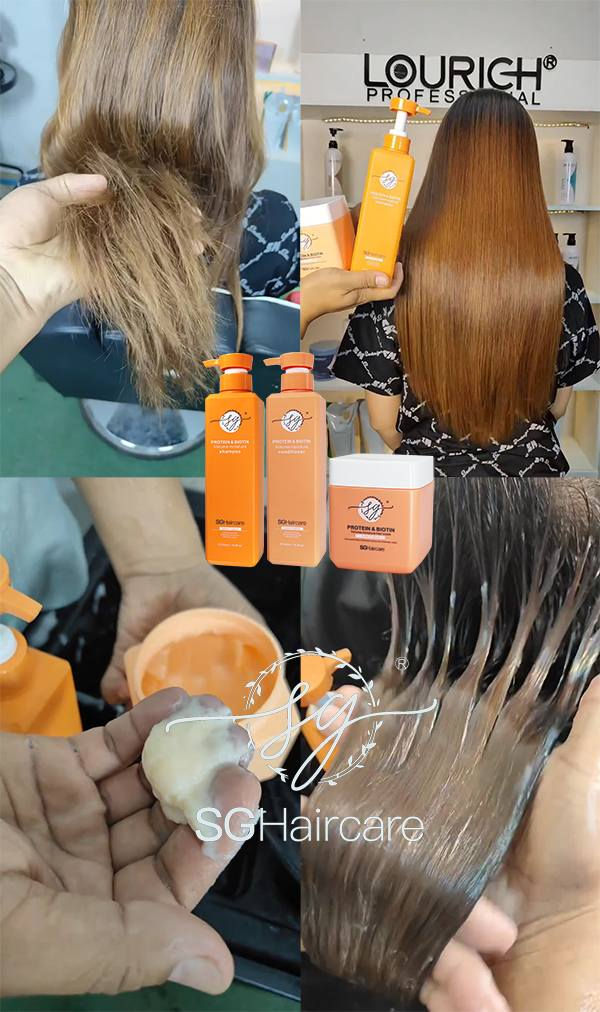 مجموعة SG للعناية بالشعر تعالج جميع مشاكل الشعر
١ تعالج تقصف الشعر ٢تعالج خشونة الشعر وجفافه ٣ تعالج الشعرة المطاطية ٤ تعالج التساقط.
مجموعة ذهبية بمعنى الكلمة.
فوائد شامبو والبلسم:-🌺
معالجة مشاكل الشعر: تساعد المجموعة في علاج تقصف الشعر، الخشونة والجفاف، الشعر المطاطي، والتساقط. 
تقوية الشعر: يساهم البروتين والبيوتين في تقوية بنية الشعر وتقليل التكسر، مما يعزز نمو الشعر الصحي. 
زيادة الكثافة والترطيب: تعمل التركيبة على منح الشعر مظهراً أكثر كثافة وامتلاءً، وتحبس الرطوبة في كل خصلة لتوفير ترطيب مكثف للشعر الجاف. 
إصلاح التلف: تساعد المكونات على إصلاح الشعر التالف بفعالية من الداخل، بما في ذلك الأطراف المتقصفة، مما يجعله أكثر نعومة وسهولة في التصفيف. 
فوائد الماسك:-🌺
هذا هو ماسك الشعر SG Protein & Biotin Volume Moisture بحجم 500 مل. تم تصميمه لتغذية وتقوية الشعر من الجذور إلى الأطراف. 
غني بالبروتين والبيوتين
يساعد على استعادة الرطوبة وتحسين كثافة الشعر
يعزز مرونة الشعر
يصلح الشعر الجاف والمتطاير والتالف


**إذا كنت صاحب هذا الإعلان وتريد حذفه لأي سبب، رجاءا أرسل رسالة إلى الدعم الفني**