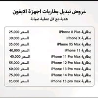 شاشات ايفون • بطاريات ايفون • ضهر ايفون