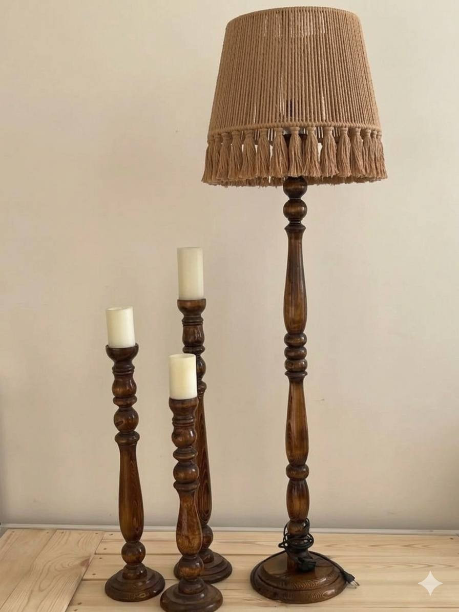 "فخامة الخشب الثقيل تلتقي بلمسة اليد المبدعة.. سيت ثلاثي يجمع بين دفء الشموع وأناقة الإضاءة، ليضيف لبيتك زاوية تنبض بالرقي." 

متوفر بثلاث الوان،  بني، بيجي، خام 
والابجوره متوفر بعده اشكال وطبعا الالوان تكون ع ذوقكم 

4 قطع خشب ثقيل فلور لامب وشمعدانات ثلاثي وتوصيل مجاني  كل هذا بسعر 140 الف كميه محدوده


**إذا كنت صاحب هذا الإعلان وتريد حذفه لأي سبب، رجاءا أرسل رسالة إلى الدعم الفني**