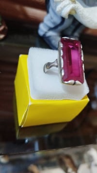 خاتم ياقوت فضه 925 اللتواصل على الخاص او الرقم 07810678785 السعر 35 قف...