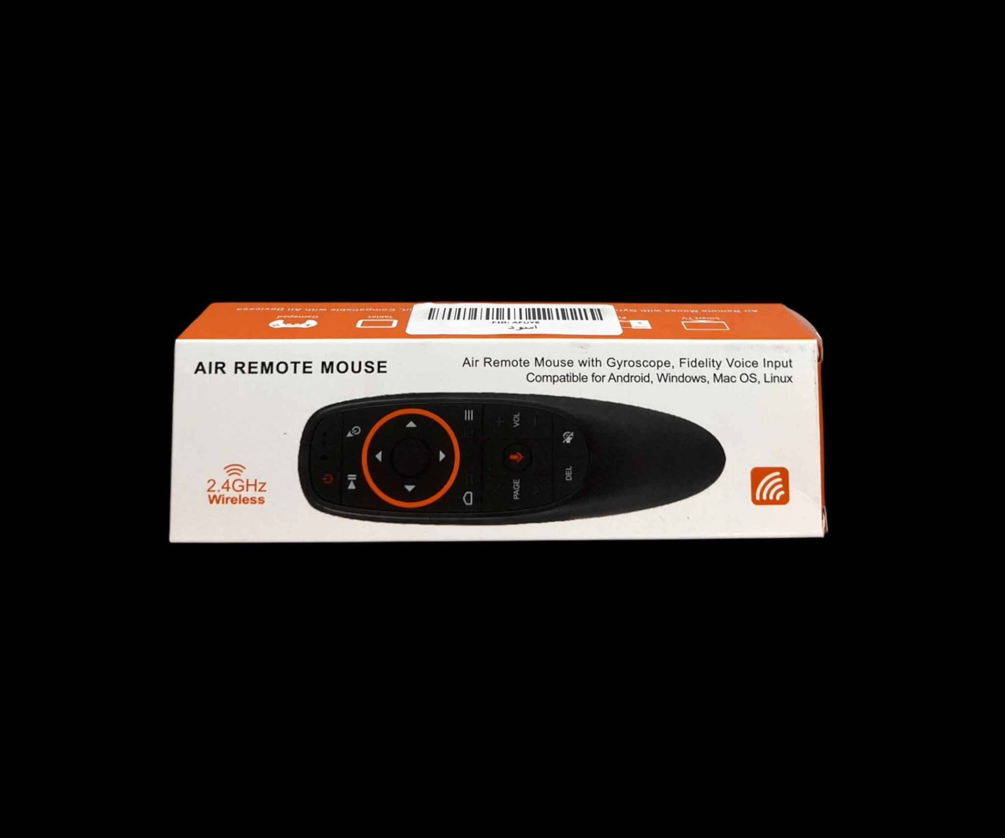 ريموت جوكر ذكي 2.4G Air Mouse مع جيروسكوب وميزة البحث الصوتي

الاستخدامات

التحكم بأجهزة Android TV Box بسهولة.

تشغيل وإدارة أجهزة Smart TV الداعمة للـ USB.

مناسب لأجهزة الكمبيوتر، اللابتوب، البروجيكتور، وHome Theater.

تصفح الإنترنت والتطبيقات عبر حركة اليد (Air Mouse).

البحث الصوتي في يوتيوب والتطبيقات المدعومة.

بديل عملي للماوس والريموت التقليدي.

المميزات

تقنية اتصال لاسلكي 2.4GHz RF عبر مستقبل USB.

مدى اتصال يصل إلى أكثر من 10 أمتار.

مستشعر حركة 6 Axis Gyroscope للتحكم بالمؤشر عبر تحريك اليد.

يدعم Fidelity Voice Input (بحث صوتي عالي الدقة).

يدعم خاصية IR Learning لبرمجة زر الباور مع ريموت التلفزيون.

Plug & Play بدون تثبيت برامج.

أزرار تحكم كاملة: Home – رجوع – تحكم بالصوت – صفحات – حذف – تشغيلإيقاف.

3 مستويات سرعة لحركة المؤشر.

يعمل بواسطة بطاريتين AAA.

خامة تصنيع: ABS Plastic + Silicone.

الوزن التقريبي: 50 غرام.

الأبعاد التقريبية للمنتج: 143 × 45 × 29 ملم.

محتويات الصندوق

ريموت Air Mouse.

مستقبل USB (قطعة صغيرة يتم تركيبها بالجهاز).

دليل استخدام.

الملاحظات

يحتاج بطاريتين AAA (غير مرفقة غالباً حسب التشغيل).

البحث الصوتي يعمل على الأجهزة التي تدعم Google Voice أو أنظمة مشابهة.

يجب إدخال قطعة الـ USB قبل الاستخدام.

يمكن برمجة زر الباور فقط عبر خاصية IR Learning.

قياس الكارتون:

- الطول: 15 سم
- العرض: 3 سم
- الارتفاع: 5 سم النجف, العراق


**إذا كنت صاحب هذا الإعلان وتريد حذفه لأي سبب، رجاءا أرسل رسالة إلى الدعم الفني**