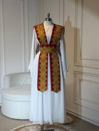 فستان العيد • ستان وشيفون • مقاسات ٣٨-٤٨