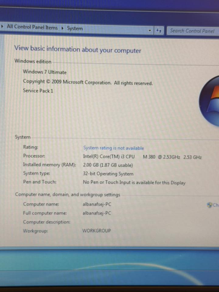 Dell vostro للبيع
لابتوب ديل فوسترو موديل 1540
معالج ci3
رام 2 كيكا 
هارد HDD 500G
حجم الشاشة ١٥ انج 
***********
بغداد/ حب الجهاد 
ملاحظة: يحتاجلها بطارية فقط 
السعر ٥٠ الف فقط
